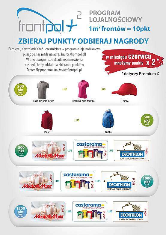 Specjalna oferta na czerwiec w Programie lojalnościowym Frontpol +2